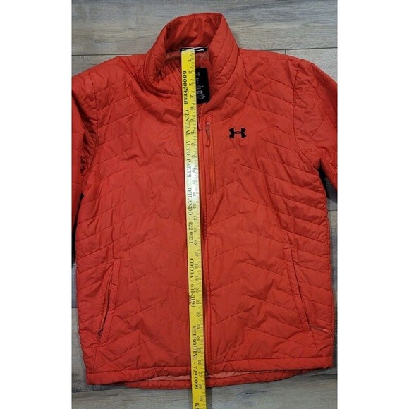 Red Under Armour Women's Puffer Jacket Fitted Size Large Cold Gear - Picture 4 of 6